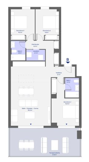 Image No.21-3 Bed Apartment for sale