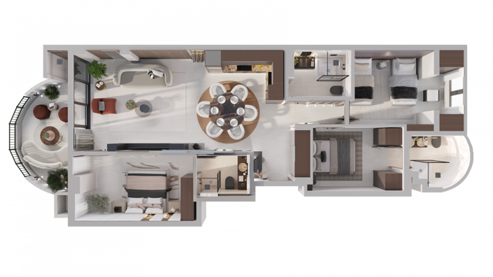 Image No.14-3 Bed Apartment for sale