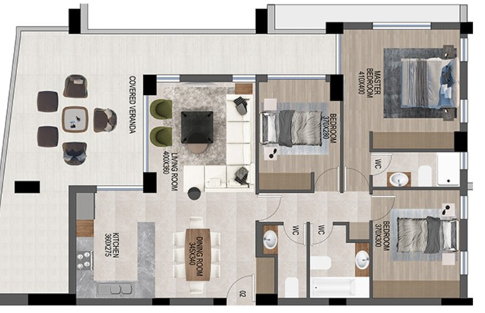 Image No.9-3 Bed Apartment for sale