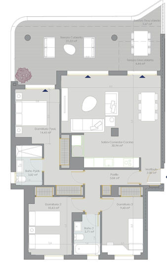 Image No.30-3 Bed Apartment for sale